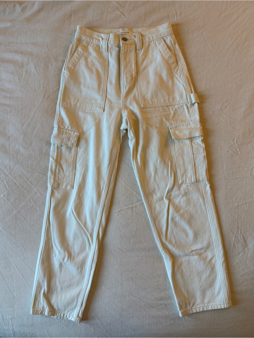 PacSun High-Rise Carpenter Jeans in Bone